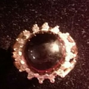 💍14K smokey quartz cobochon ring.💎